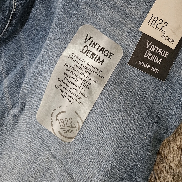 NEW NWT 1822 Vintage Denim Cropped Wide Leg Size 16 - Picture 4 of 6